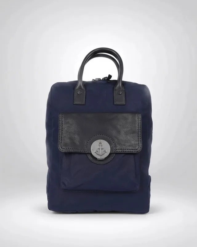 harbour-2nd-kornelia-rucksack-navy-canvas-leder image 1