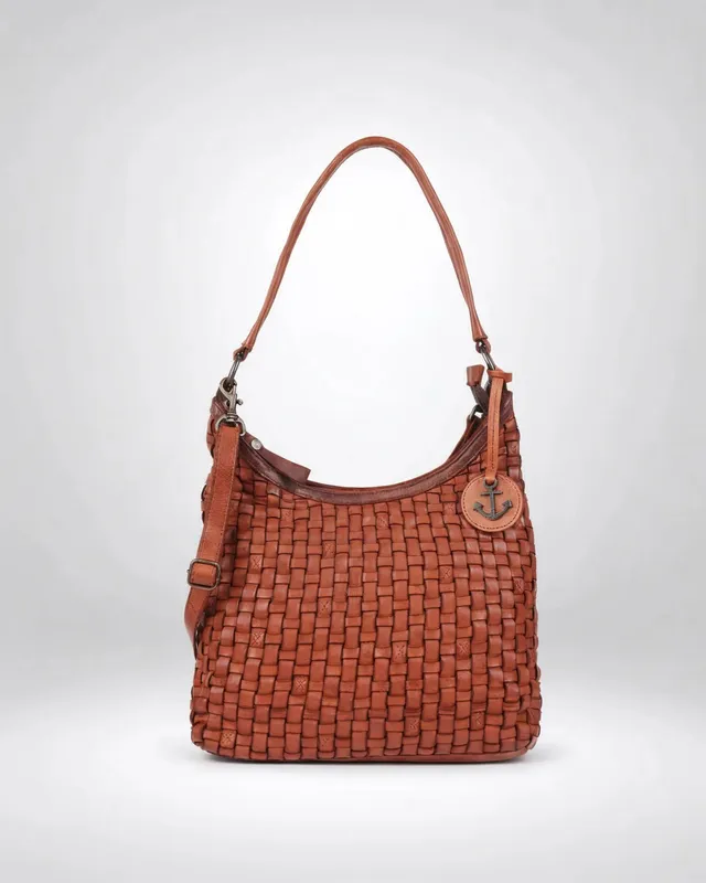 harbour-2nd-urbanpoets-tuula-up-handtasche-cognac-geflochten image 1