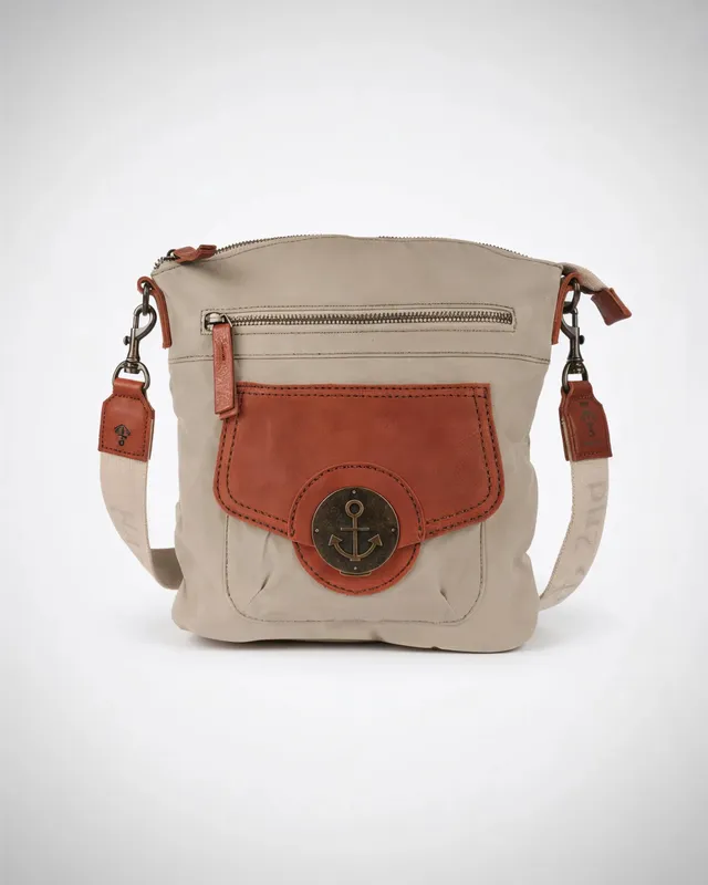 harbour-2nd-anchorlove-hella-umh-ngetasche-khaki-cognac-canvas-leder image 1