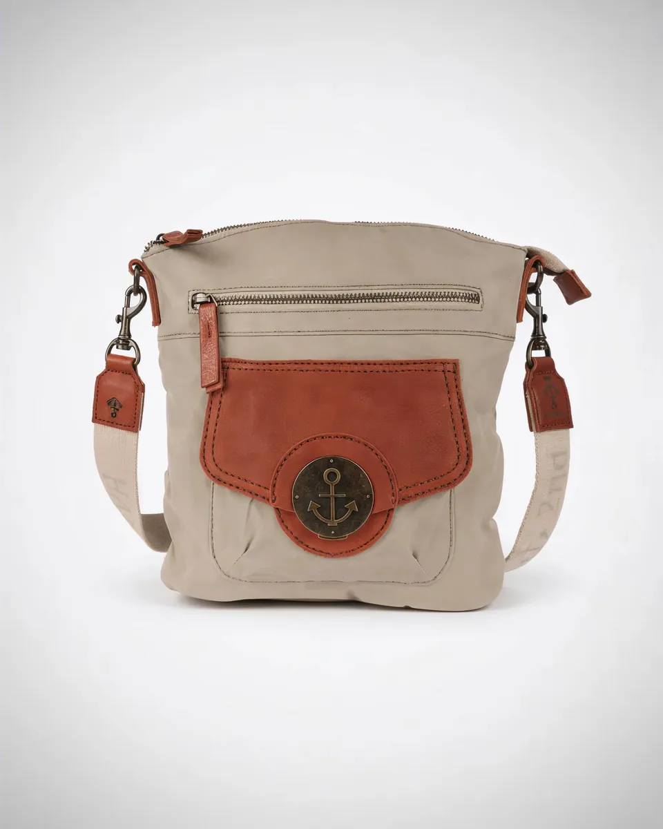 harbour-2nd-anchorlove-hella-umh-ngetasche-khaki-cognac-canvas-leder image 1