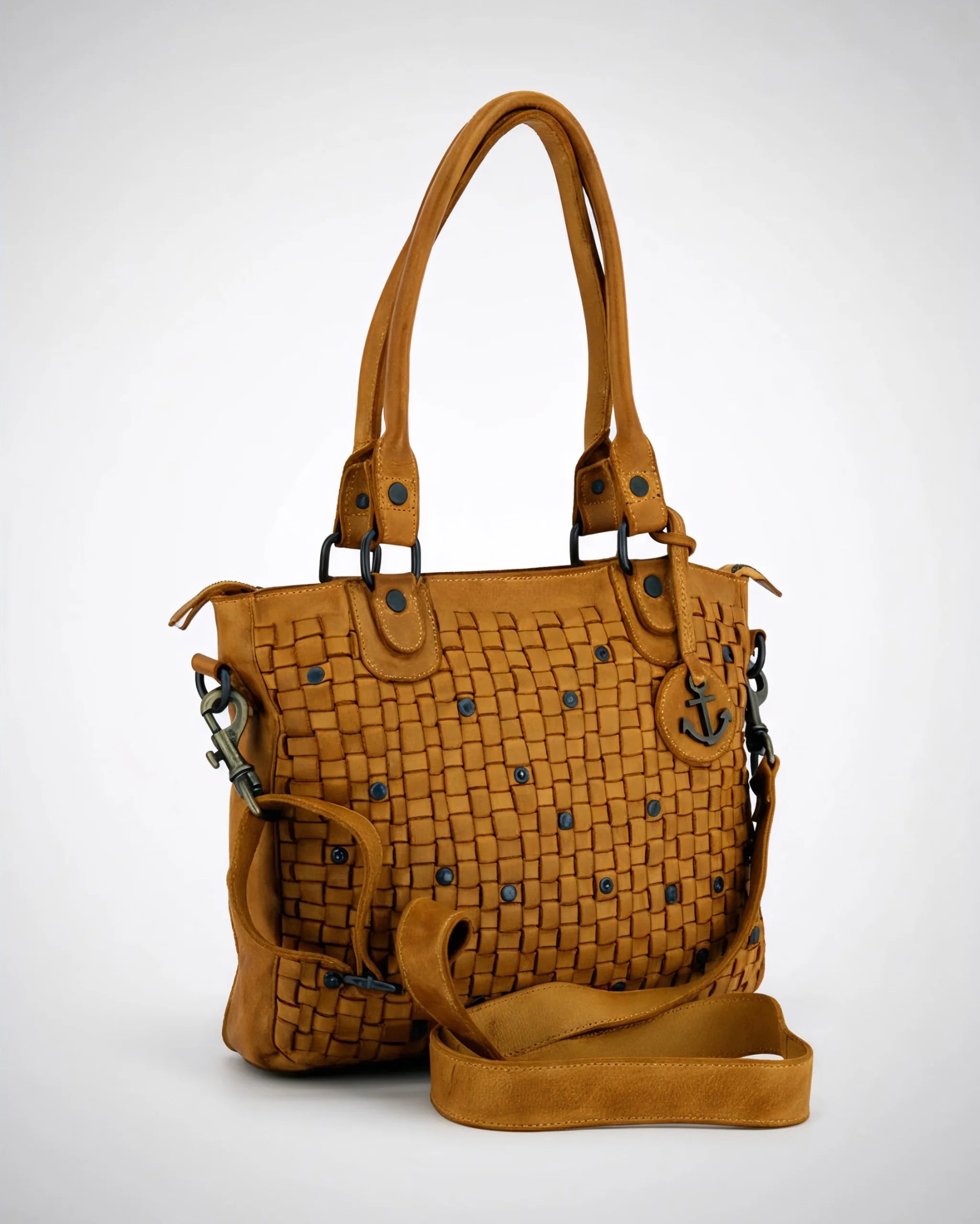 harbour-2nd-anchorlove-ysabel-handtasche-mustard-geflochten-leder image 1