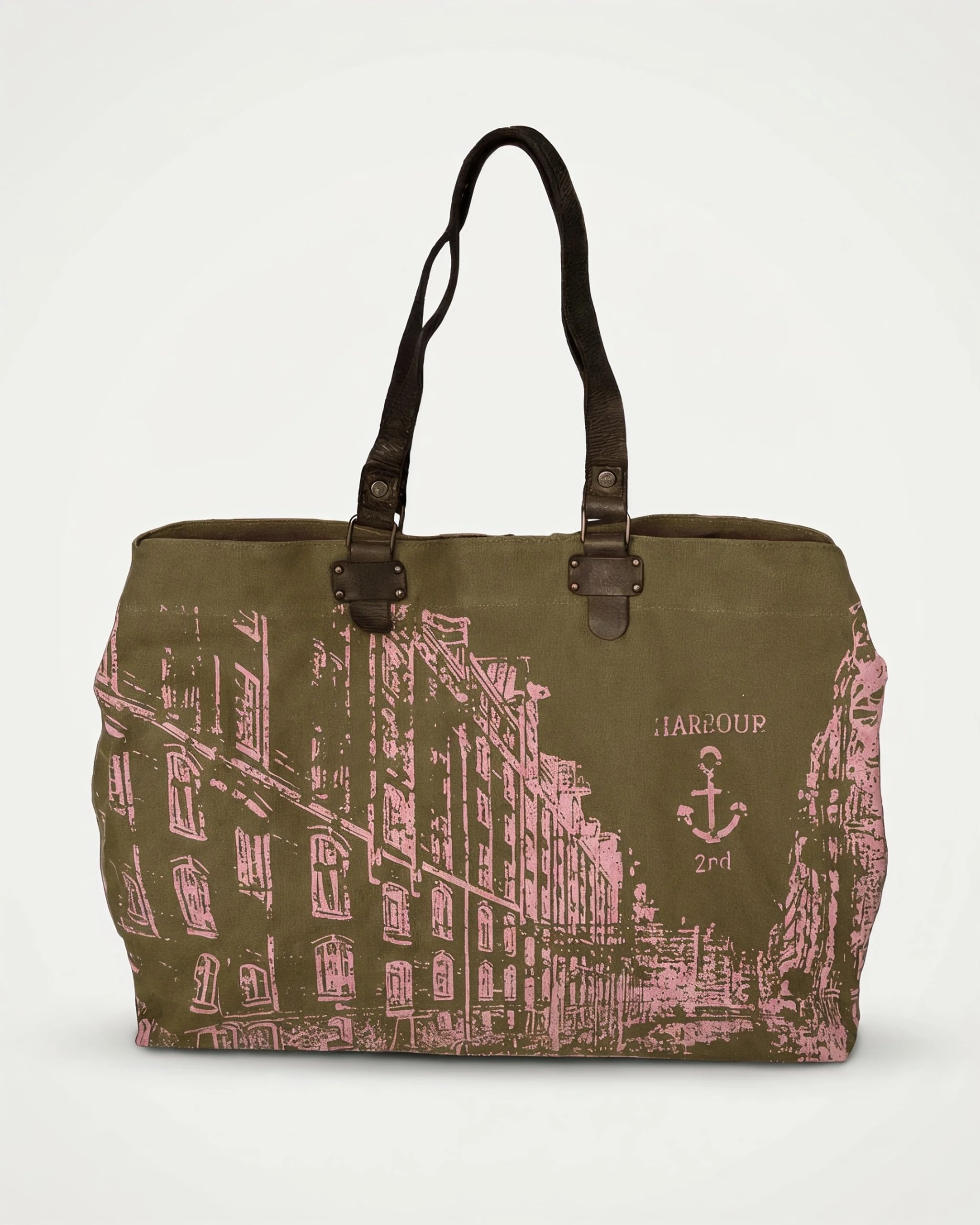 harbour-2nd-anchorlove-isebek-reisetasche-ash-canvas-look image 4