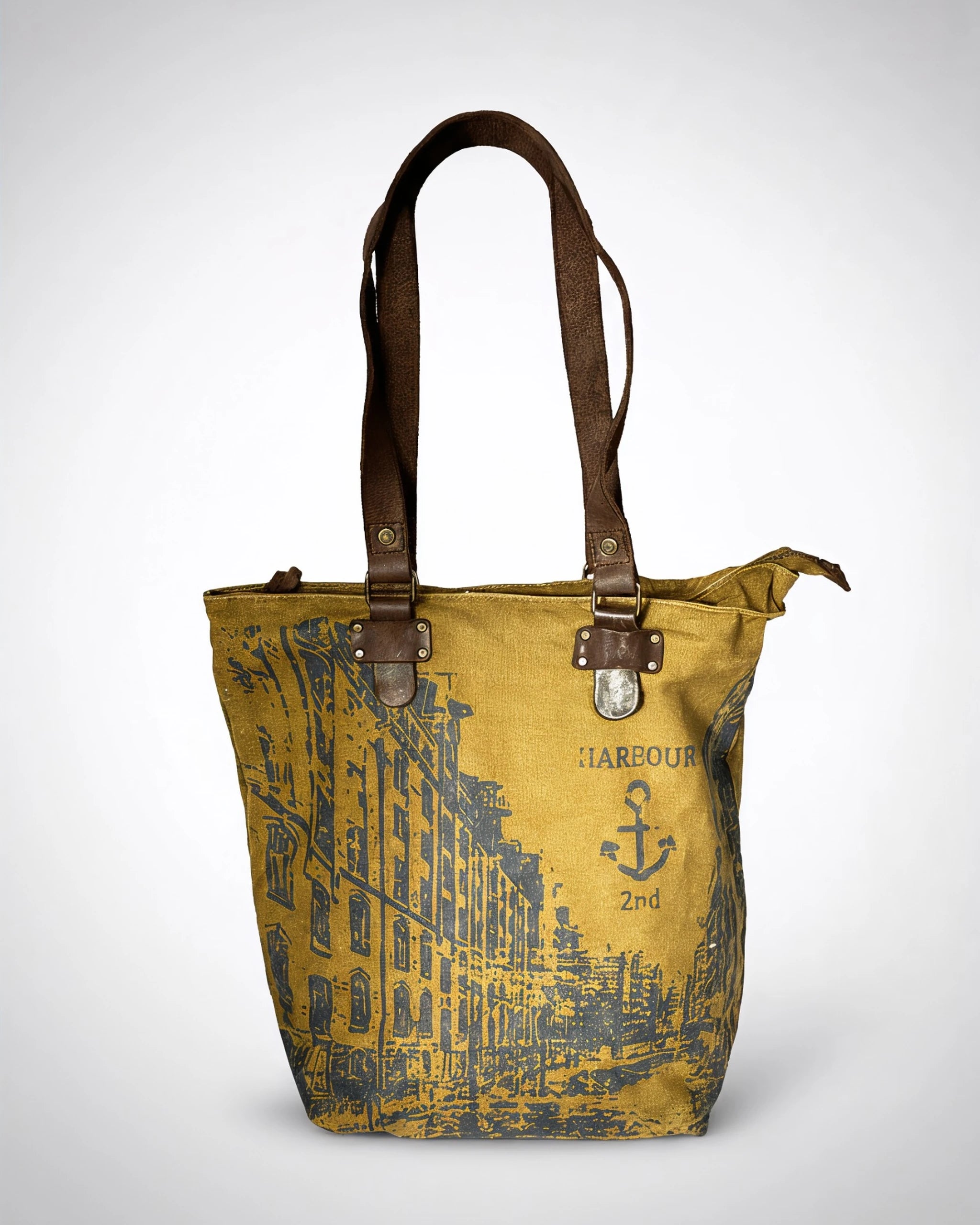 harbour-2nd-pauli-shopper-ash-canvas-leder image 1