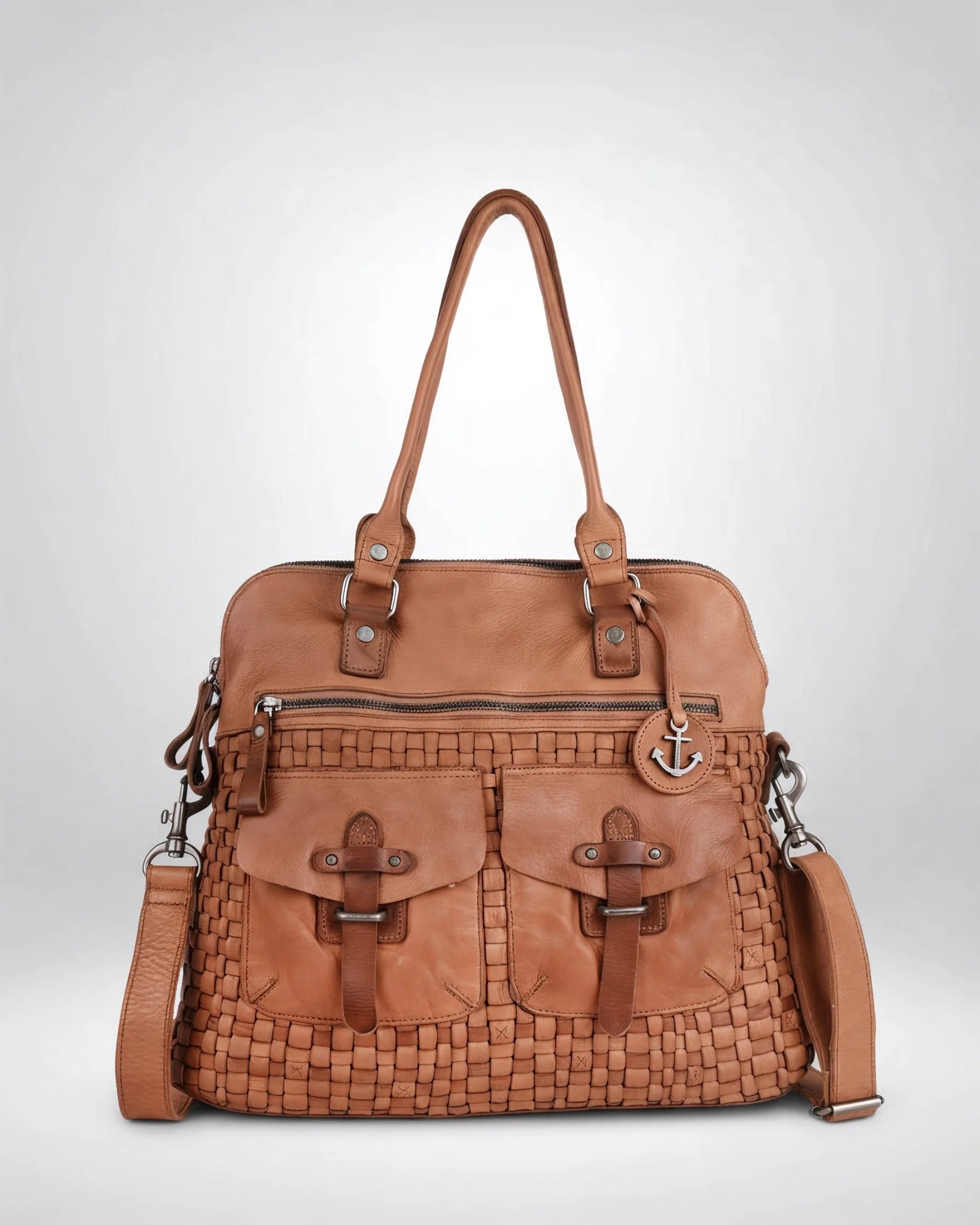 harbour-2nd-alexandra-up-shopper-cognac-geflochtenes-leder image 3