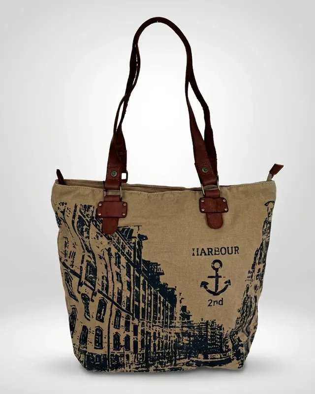 harbour-2nd-anchorlove-annen-shopper-denim-canvas-leder image 1