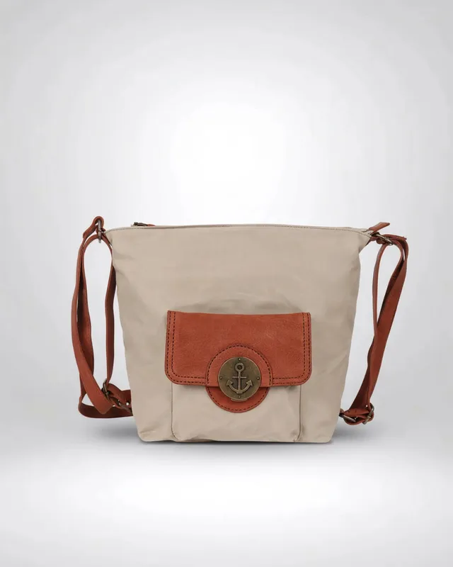 harbour-2nd-noeli-rucksack-khaki-cognac-canvas-wasserfest image 1