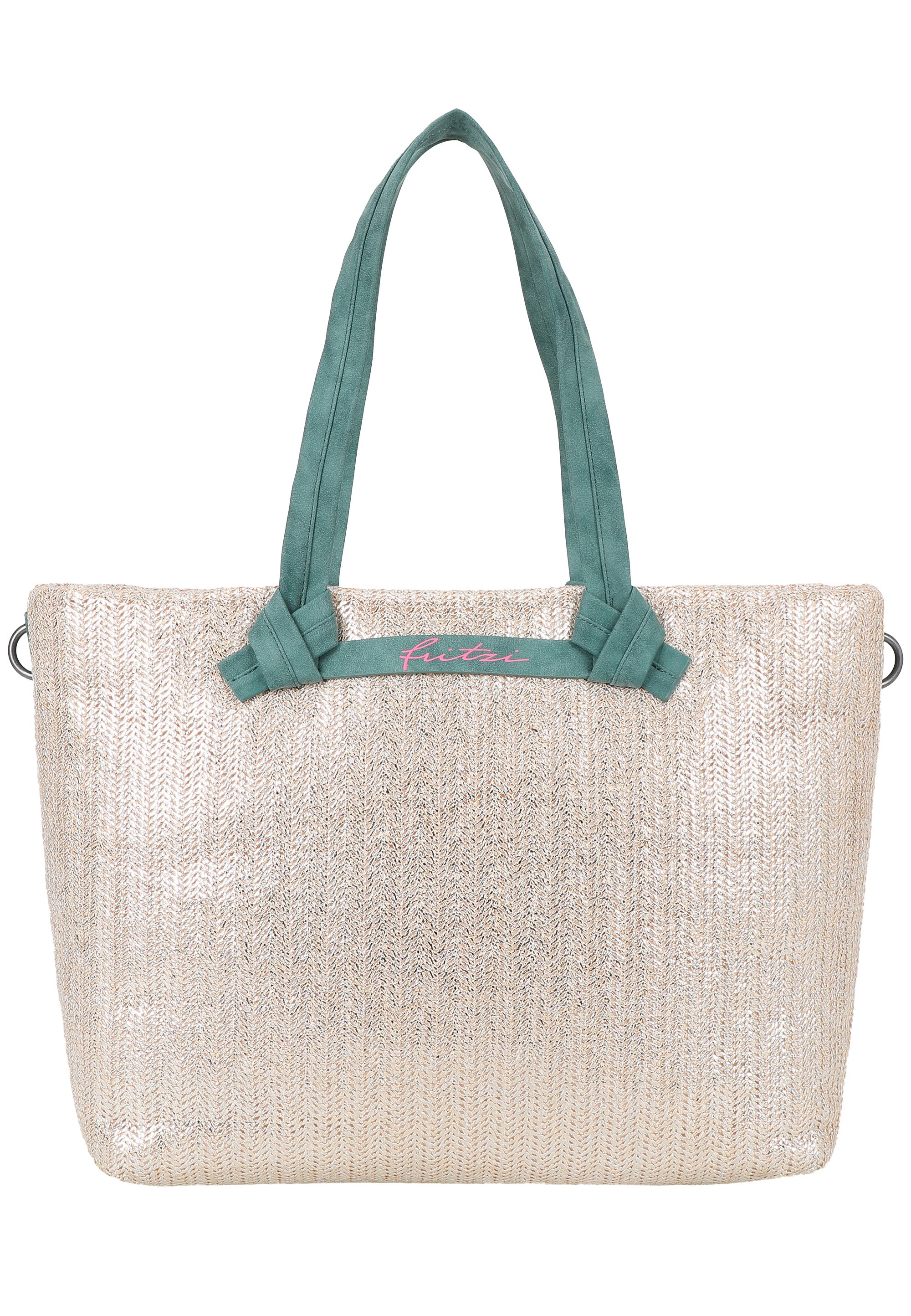 fritzi-aus-preu-en-cloud-shopper-big-painted-straw-silver-jade image 2