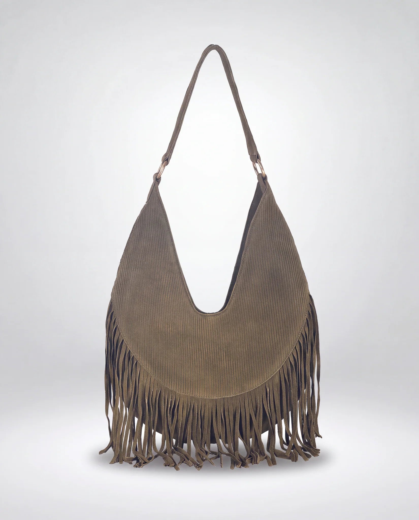 harbour-2nd-halona-hobobag-braun-cord-veloursleder-fransen image 2