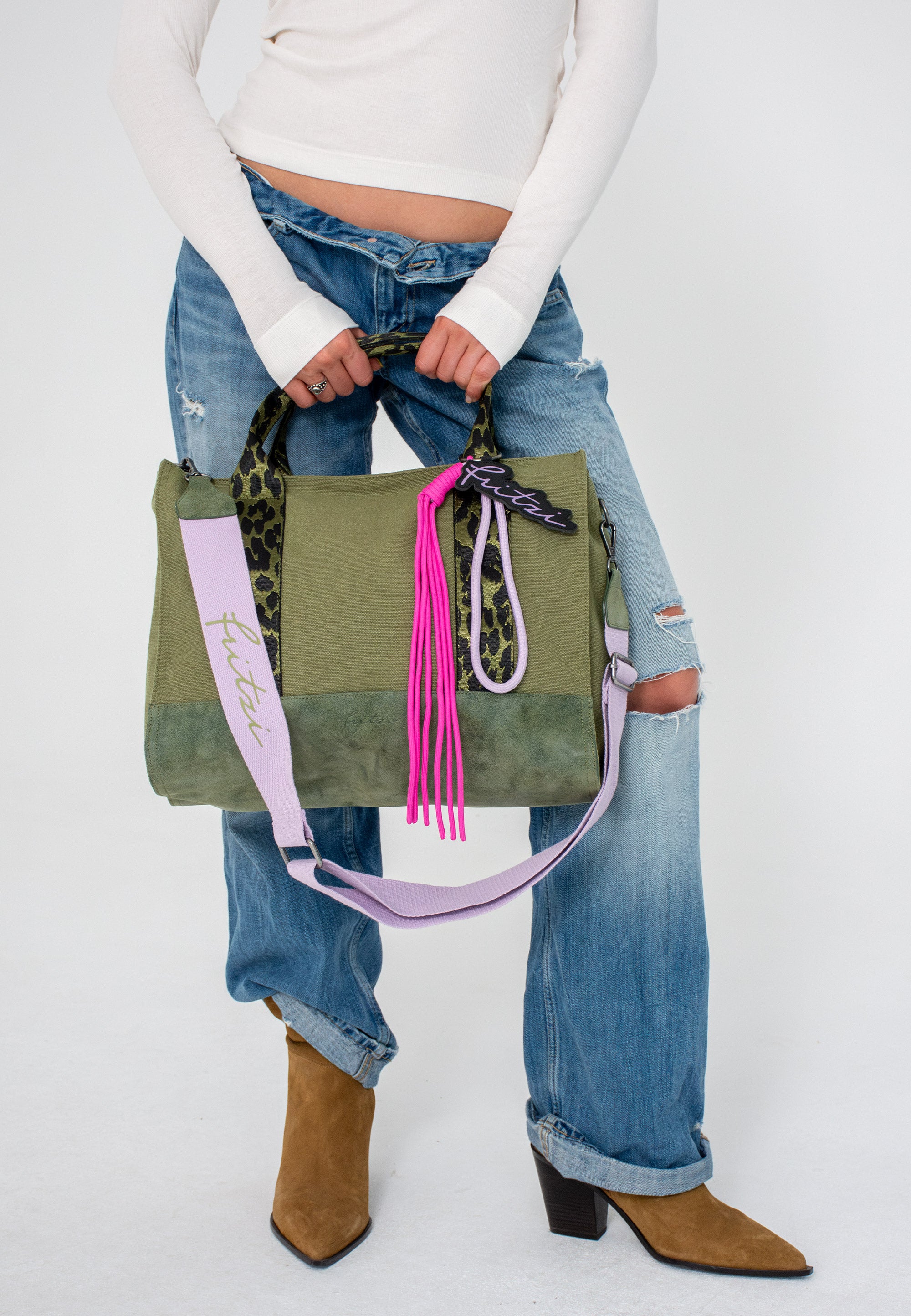fritzi-aus-preu-en-tote-bag-limited-happy-leo-shopper-olive-vegan image 3