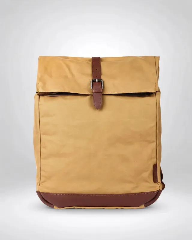harbour-2nd-fred-rucksack-sand-brown-canvas-wasserfest image 1