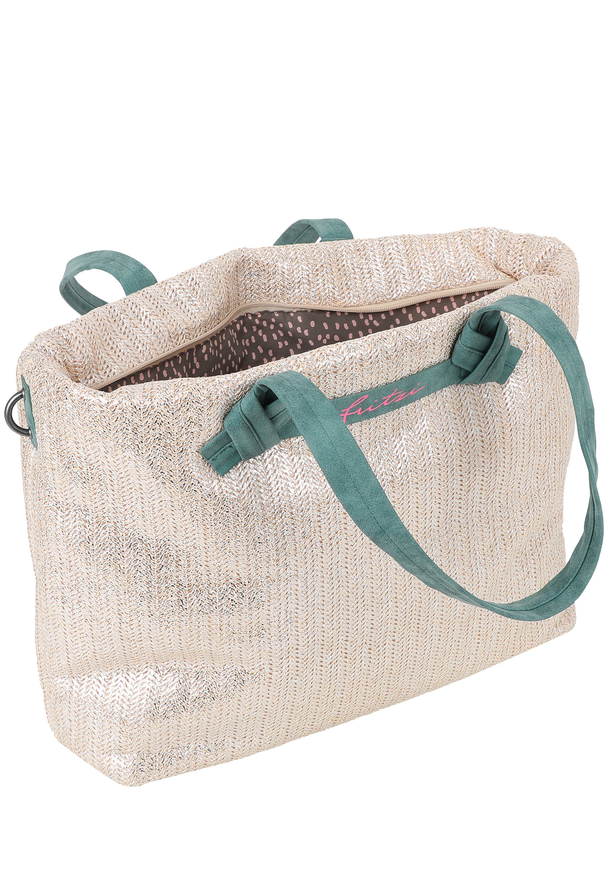 fritzi-aus-preu-en-cloud-shopper-big-painted-straw-silver-jade image 8