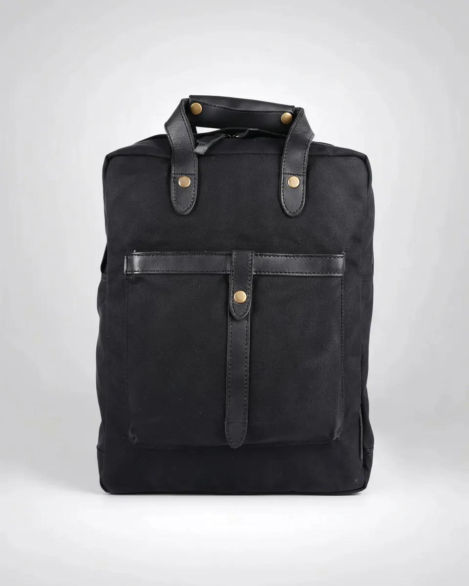 harbour-2nd-citycanvas-joris-rucksack-black-black-canvas image 1