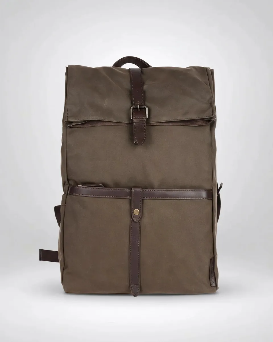 harbour-2nd-anchorlove-frederik-rucksack-olive-canvas image 1