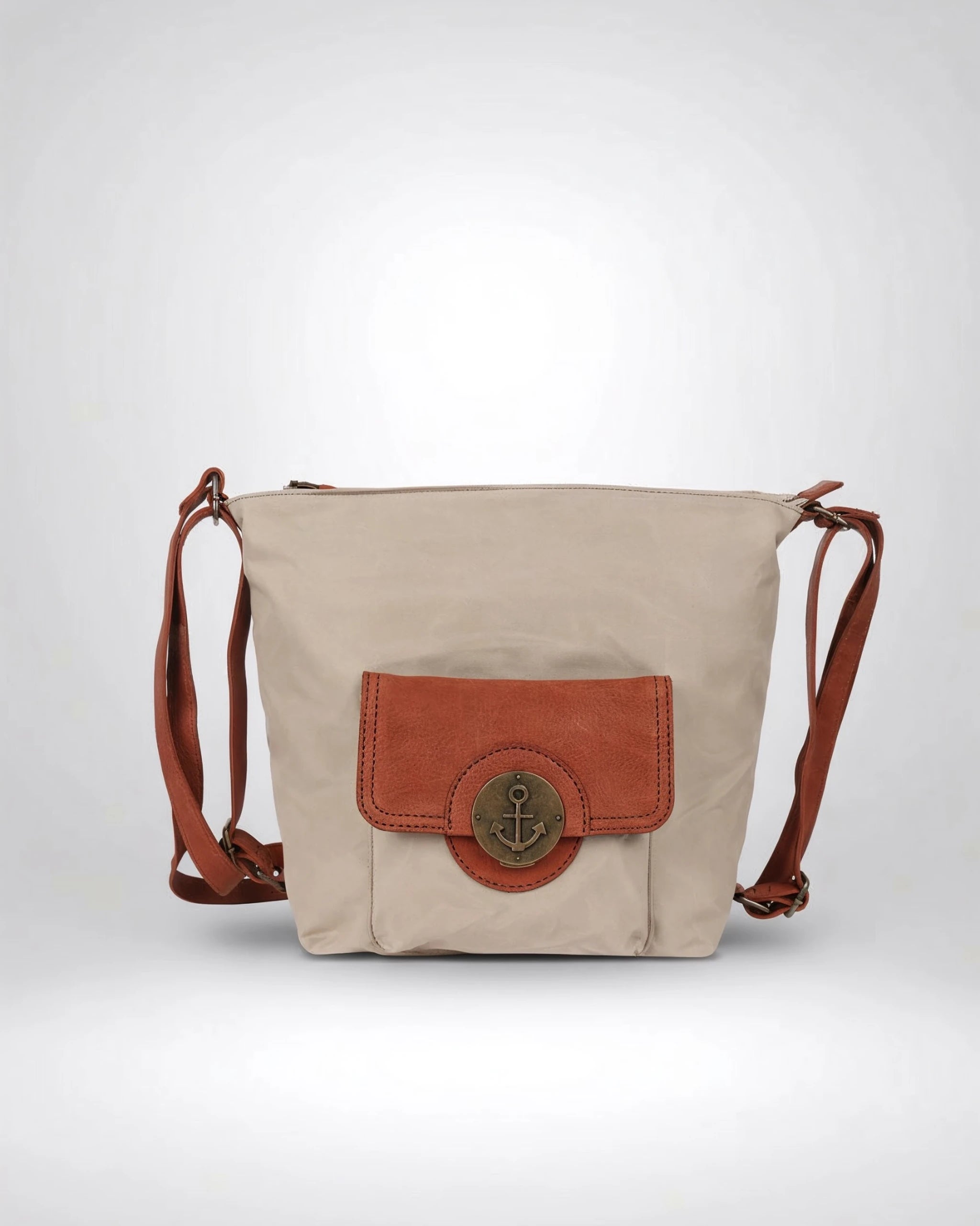 harbour-2nd-noeli-rucksack-khaki-cognac-canvas-wasserfest image 1