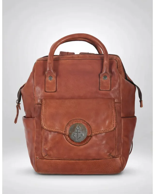 harbour-2nd-anchorlove-saima-rucksack-cognac-leder-laptopfach image 1