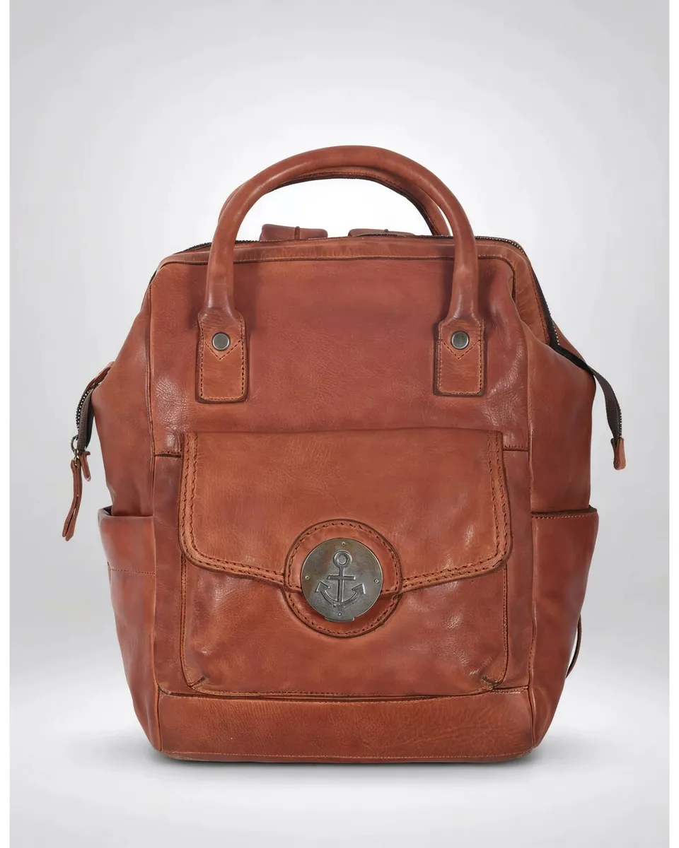 harbour-2nd-anchorlove-saima-rucksack-cognac-leder-laptopfach image 1