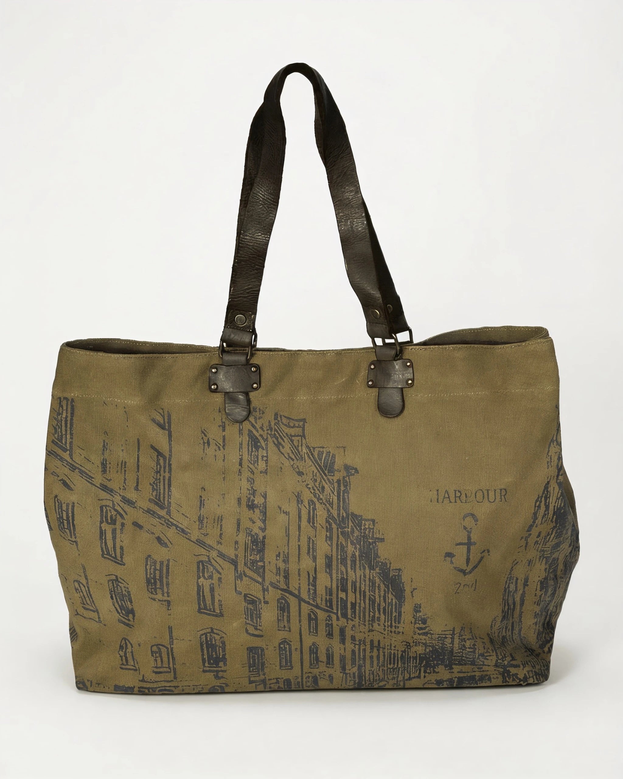 harbour-2nd-anchorlove-isebek-reisetasche-ash-canvas-look image 1