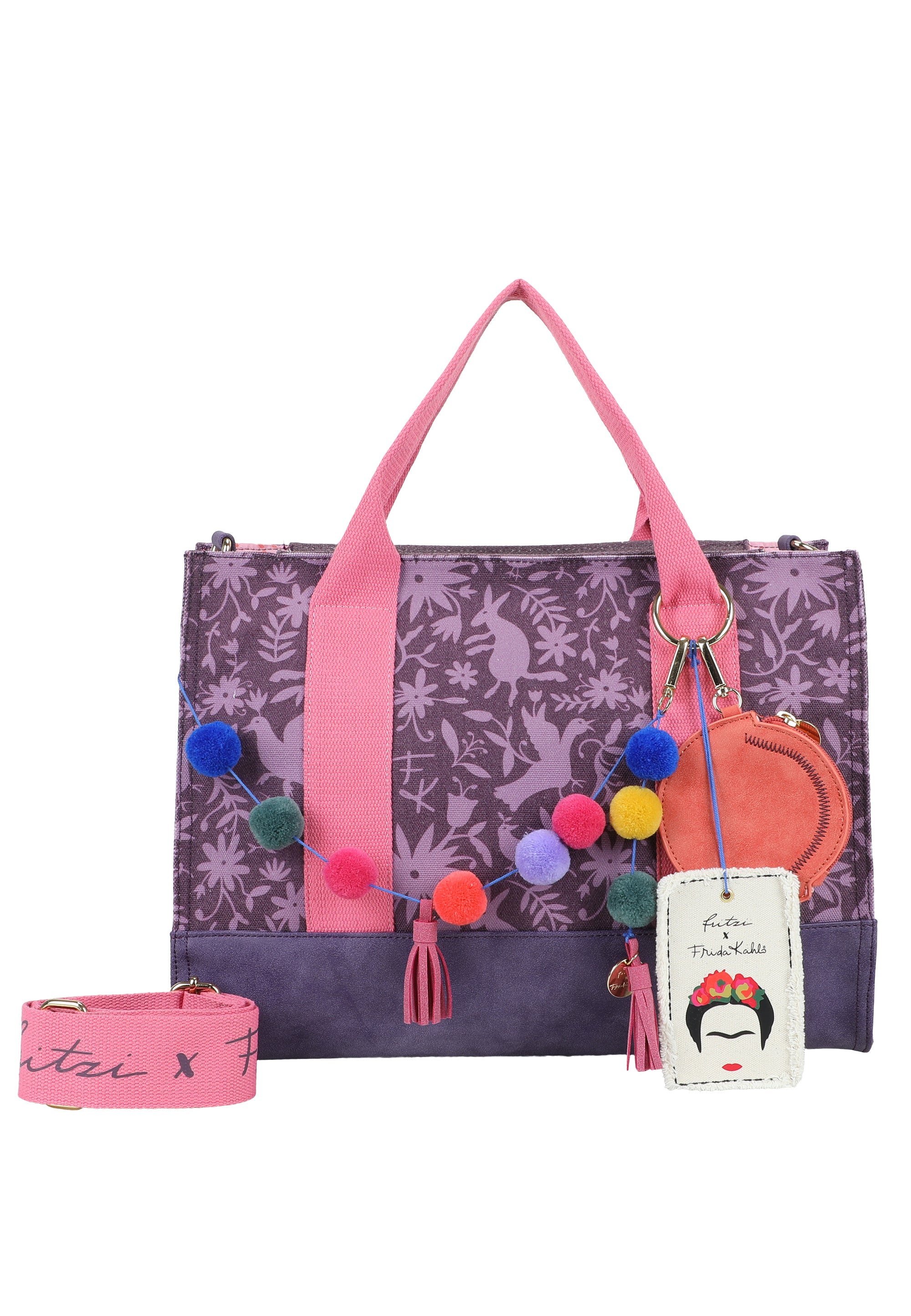 fritzi-aus-preu-en-canvas-tote-bag-frida-kahlo-nature-folk-print image 2