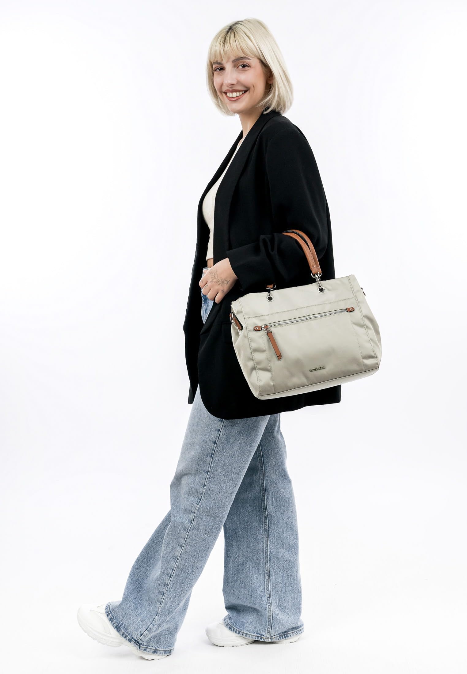 emily-noah-esther-65145-shopper-khaki-910-nylon-vegan image 2