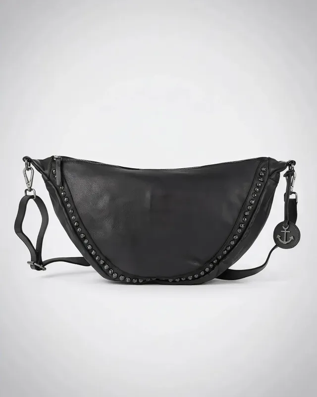 harbour-2nd-anchorlove-junis-moonbag-leder-ash-mit-nieten image 1