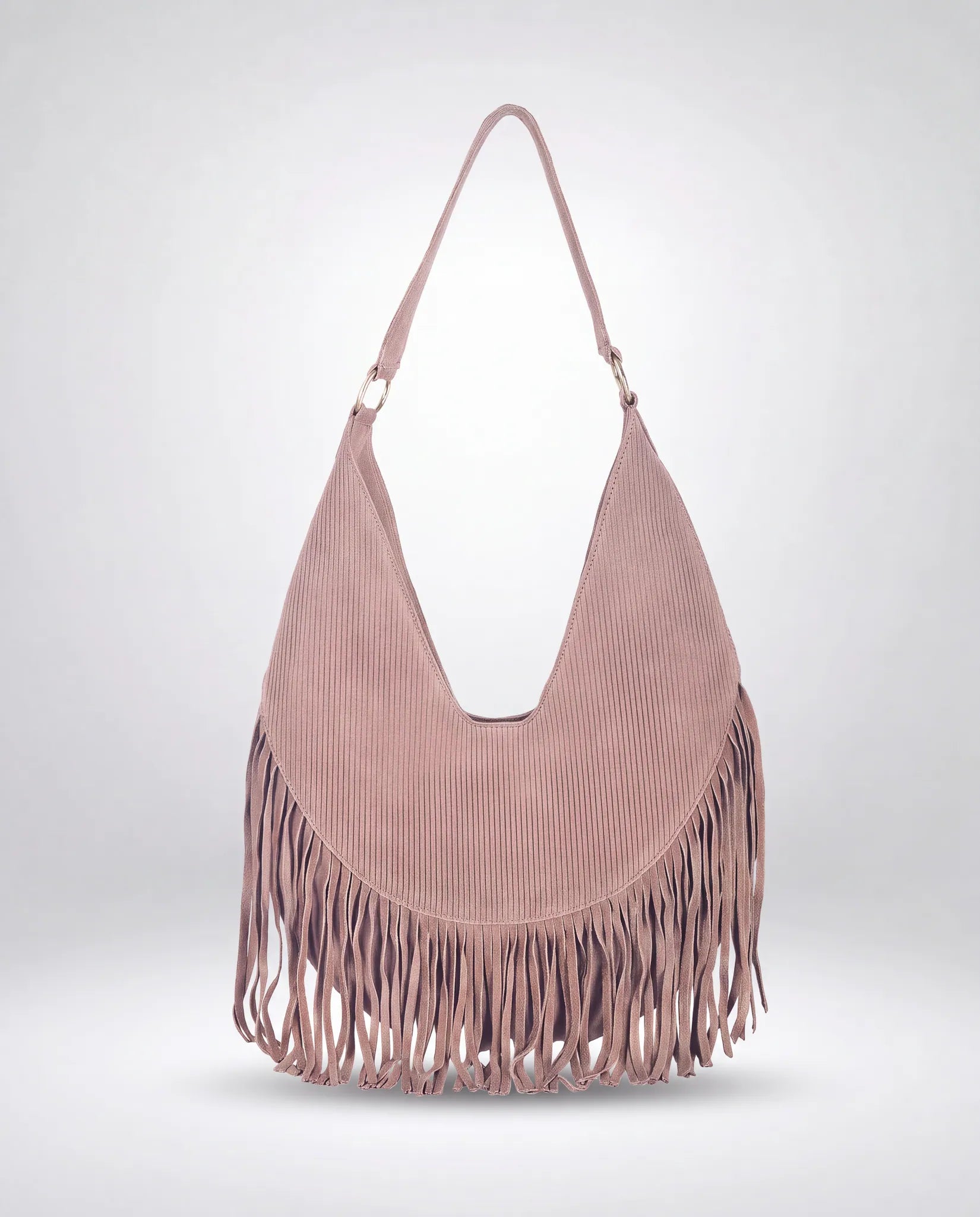 harbour-2nd-halona-hobobag-braun-cord-veloursleder-fransen image 3