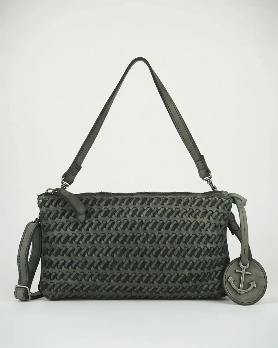 harbour-2nd-michel-handtasche-forest-leder-geflochten image 1