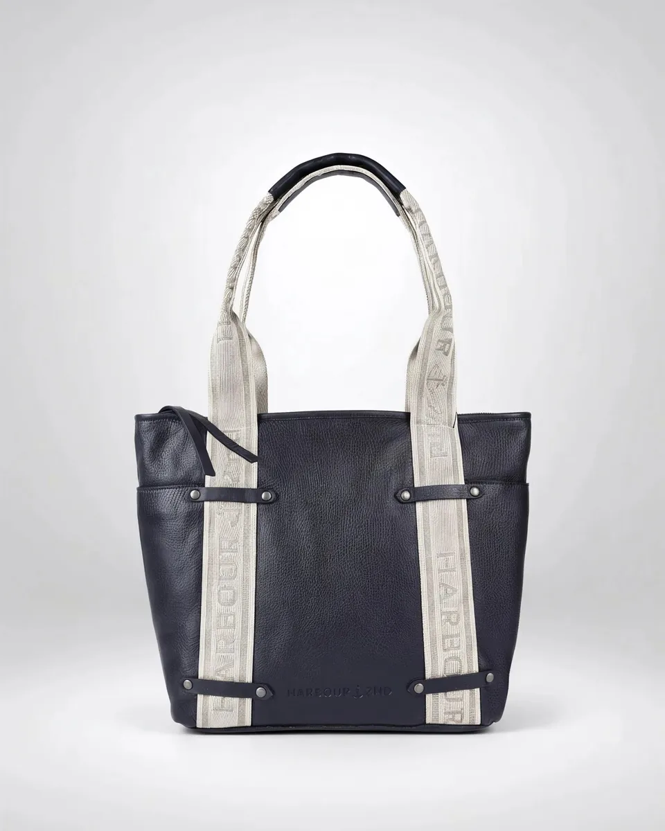 harbour-2nd-anchorlove-gina-shopper-navy-leder image 1