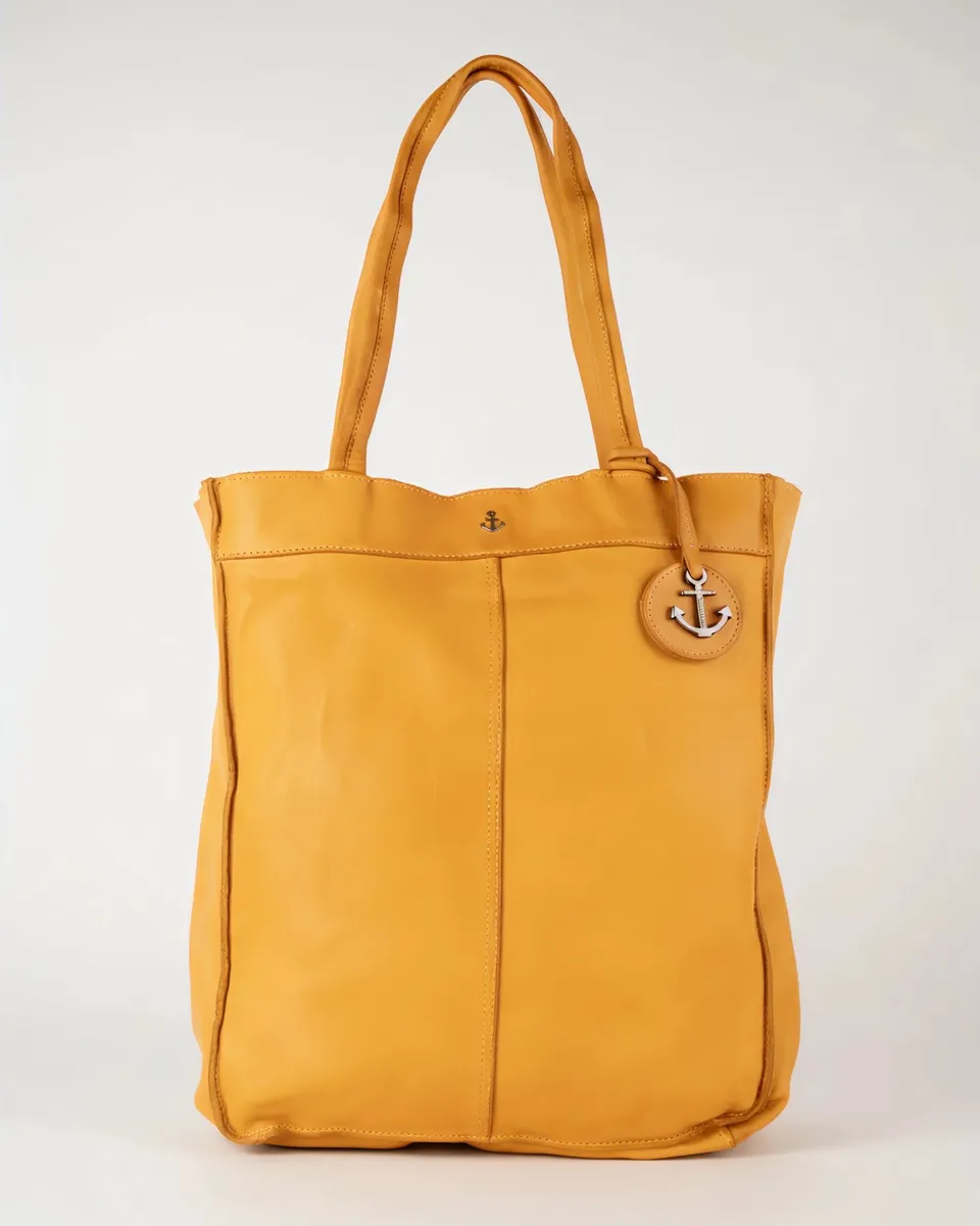 harbour-2nd-anchorlove-elbe-2-shopper-mustard-rindleder image 1