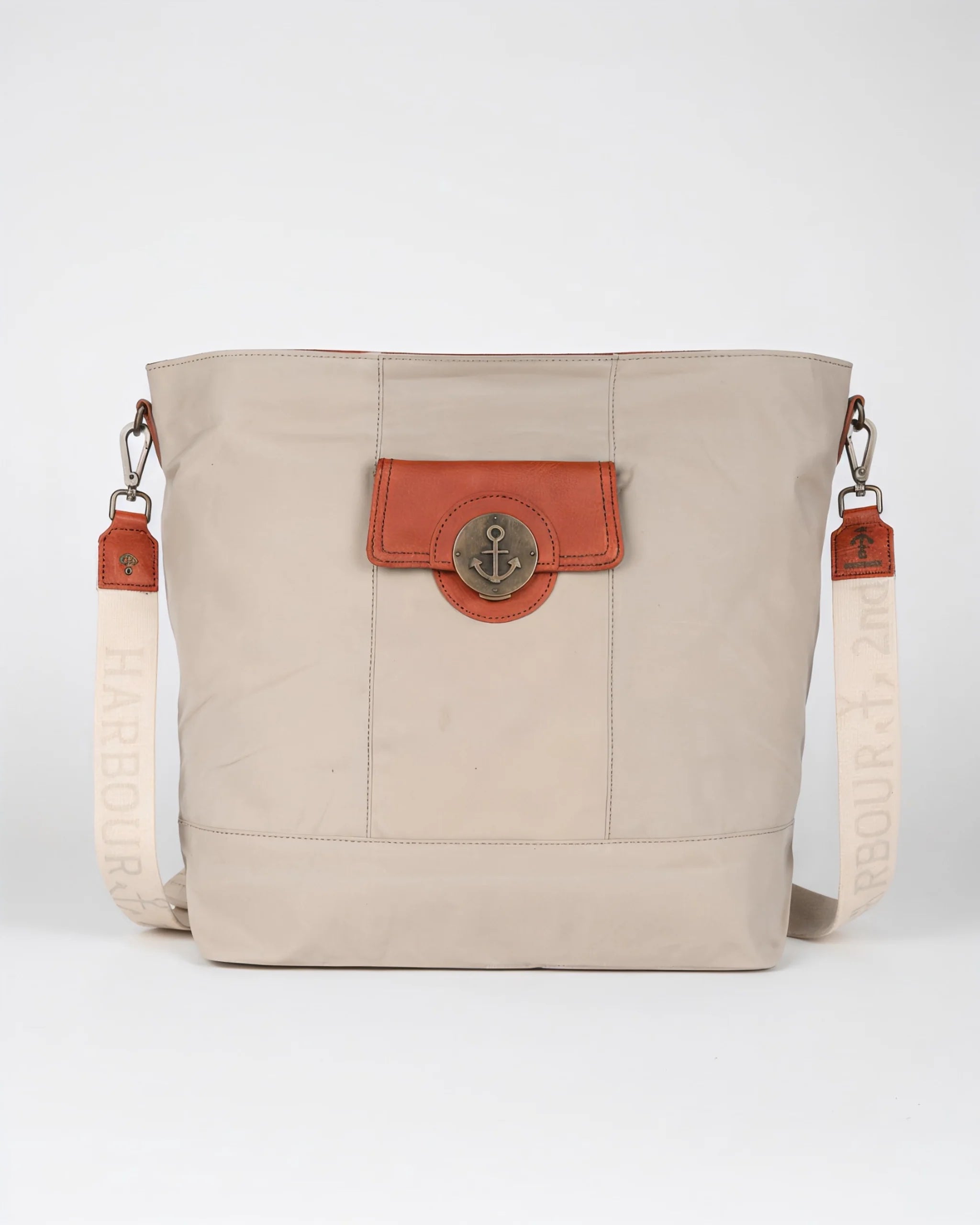 harbour-2nd-anchorlove-tindra-handtasche-khaki-cognac-canvas image 1