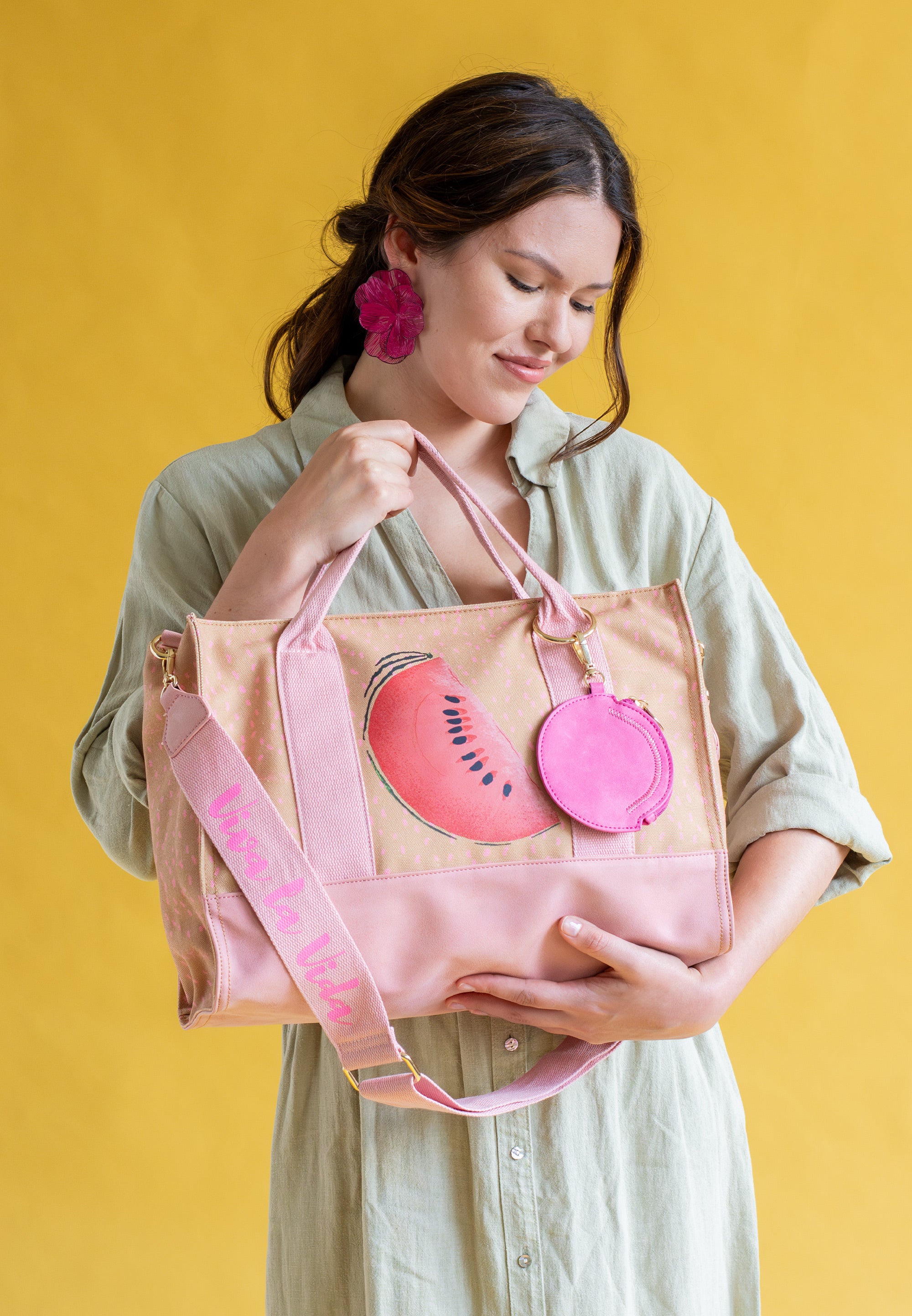 fritzi-canvas-tote-bag-frida-kahlo-limited-melon-tote image 1