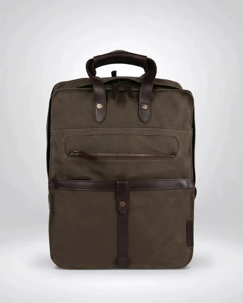harbour-2nd-anchorlove-francis-rucksack-olive-brown-mit-laptopfach image 1