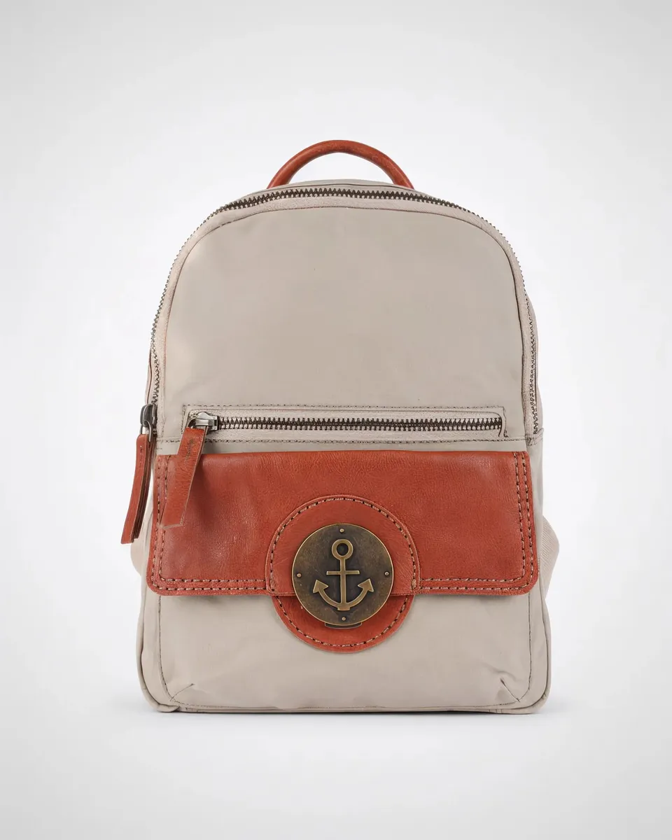 harbour-2nd-anchorlove-azalea-rucksack-khaki-cognac-canvas image 1