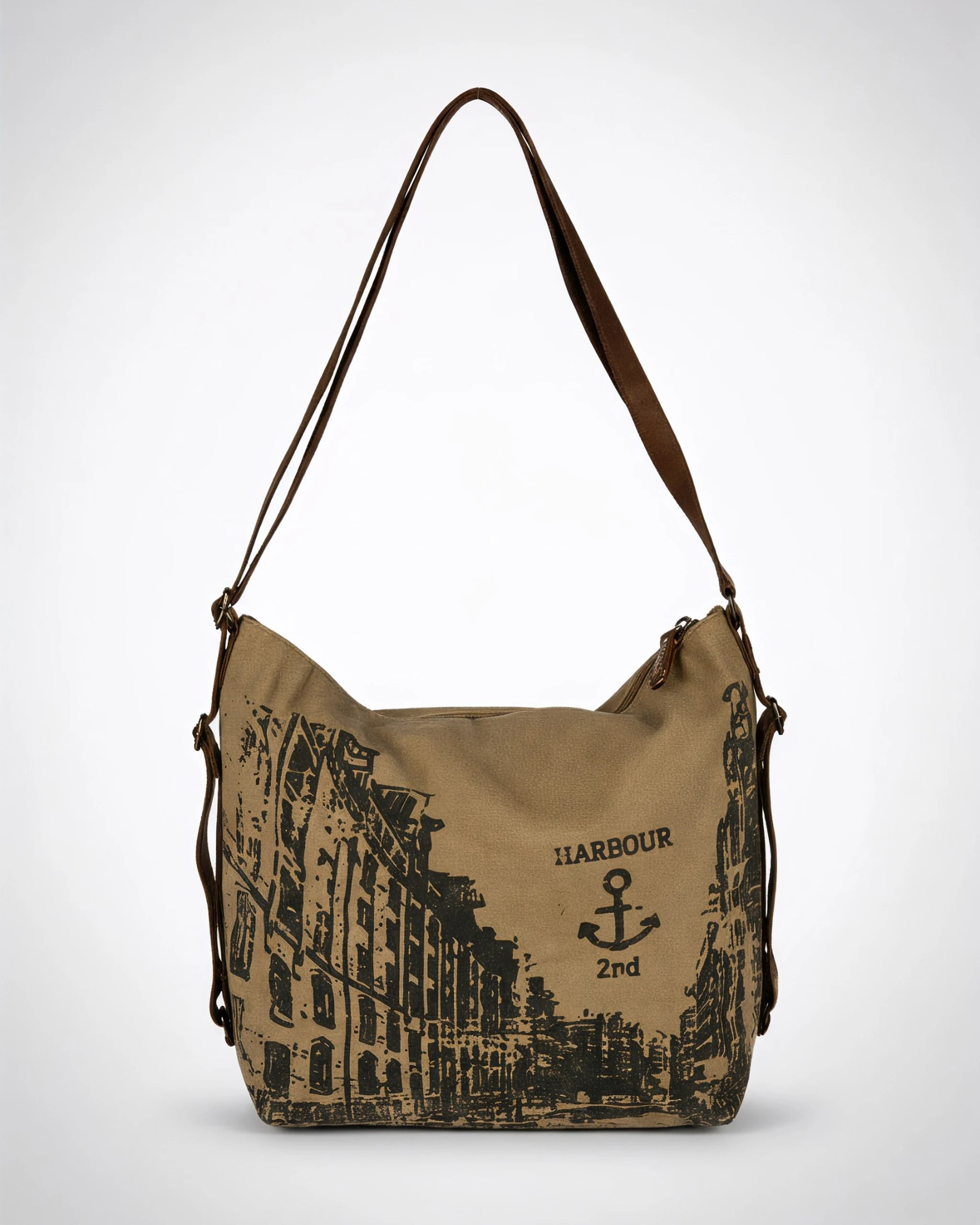 harbour-2nd-anchorlove-trave-rucksack-ash-canvas-leder image 1