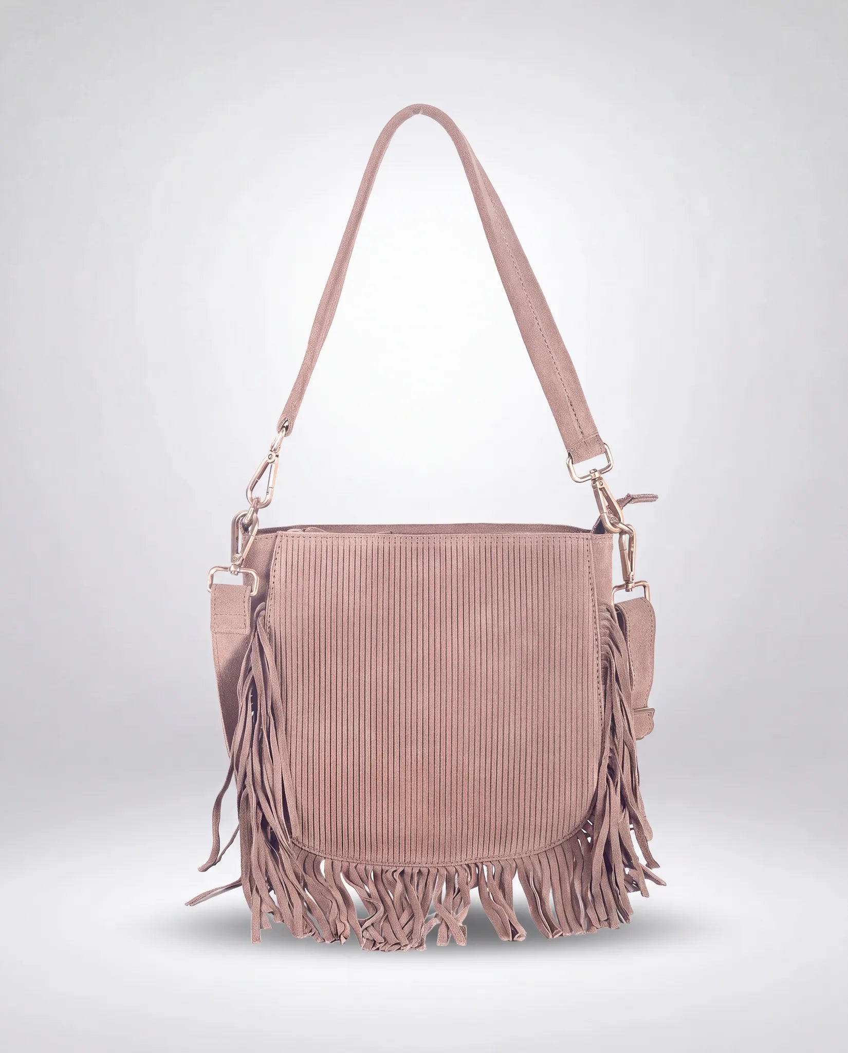 harbour-2nd-aiyana-cord-schultertasche-brown-fransen image 3
