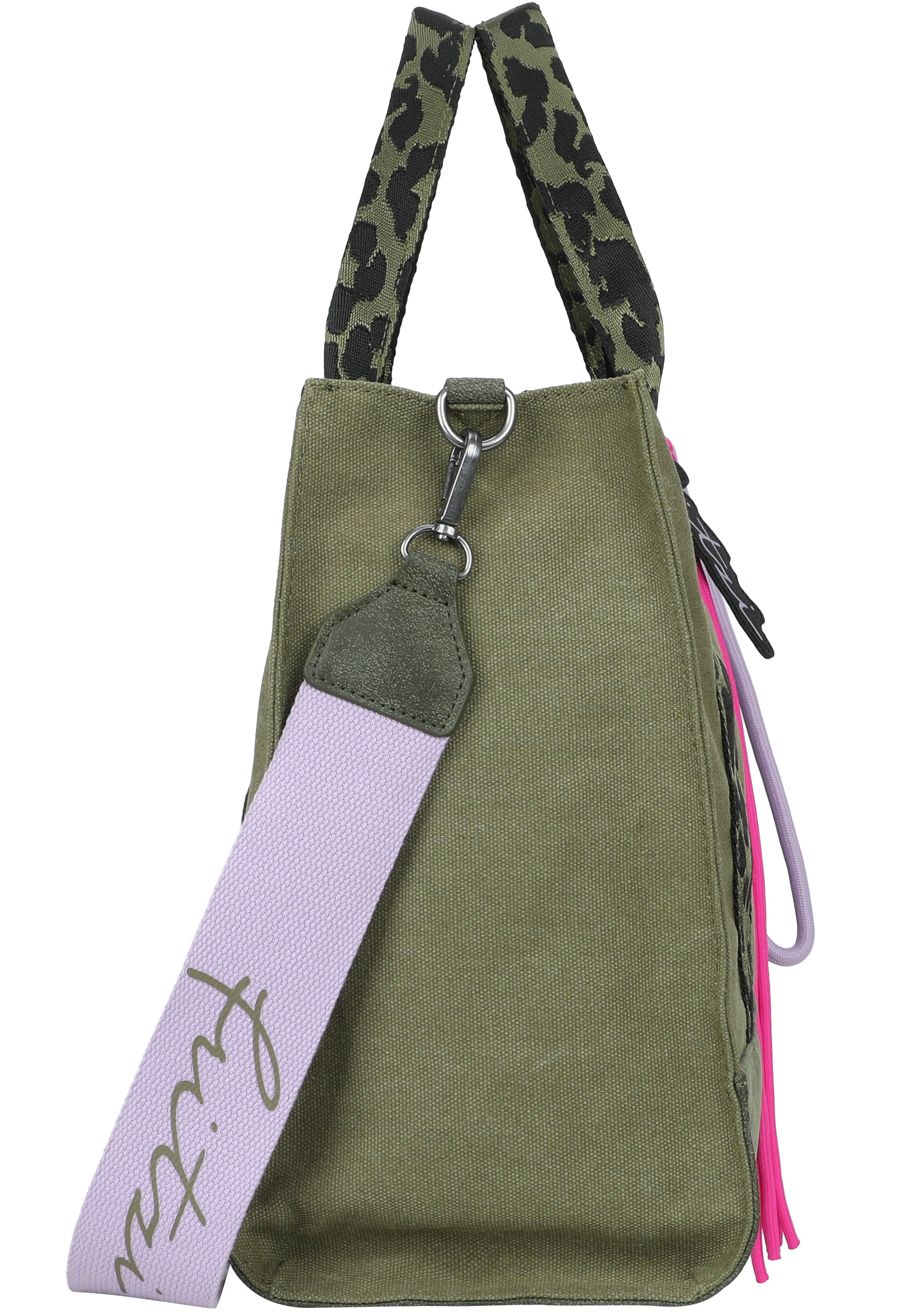 fritzi-aus-preu-en-tote-bag-limited-happy-leo-shopper-olive-vegan image 8