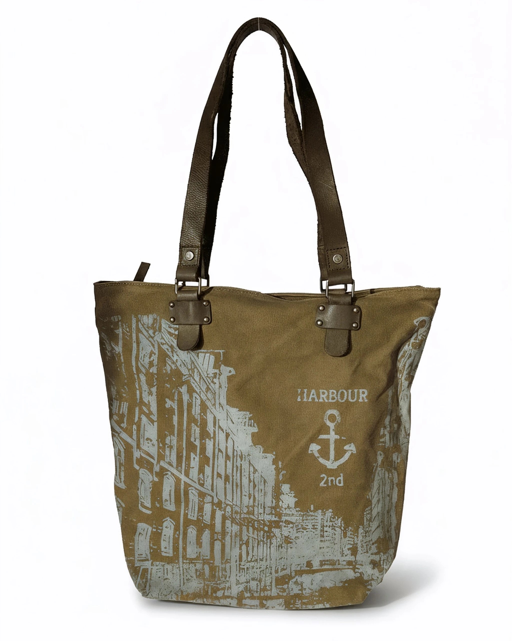 harbour-2nd-pauli-shopper-ash-canvas-leder image 2