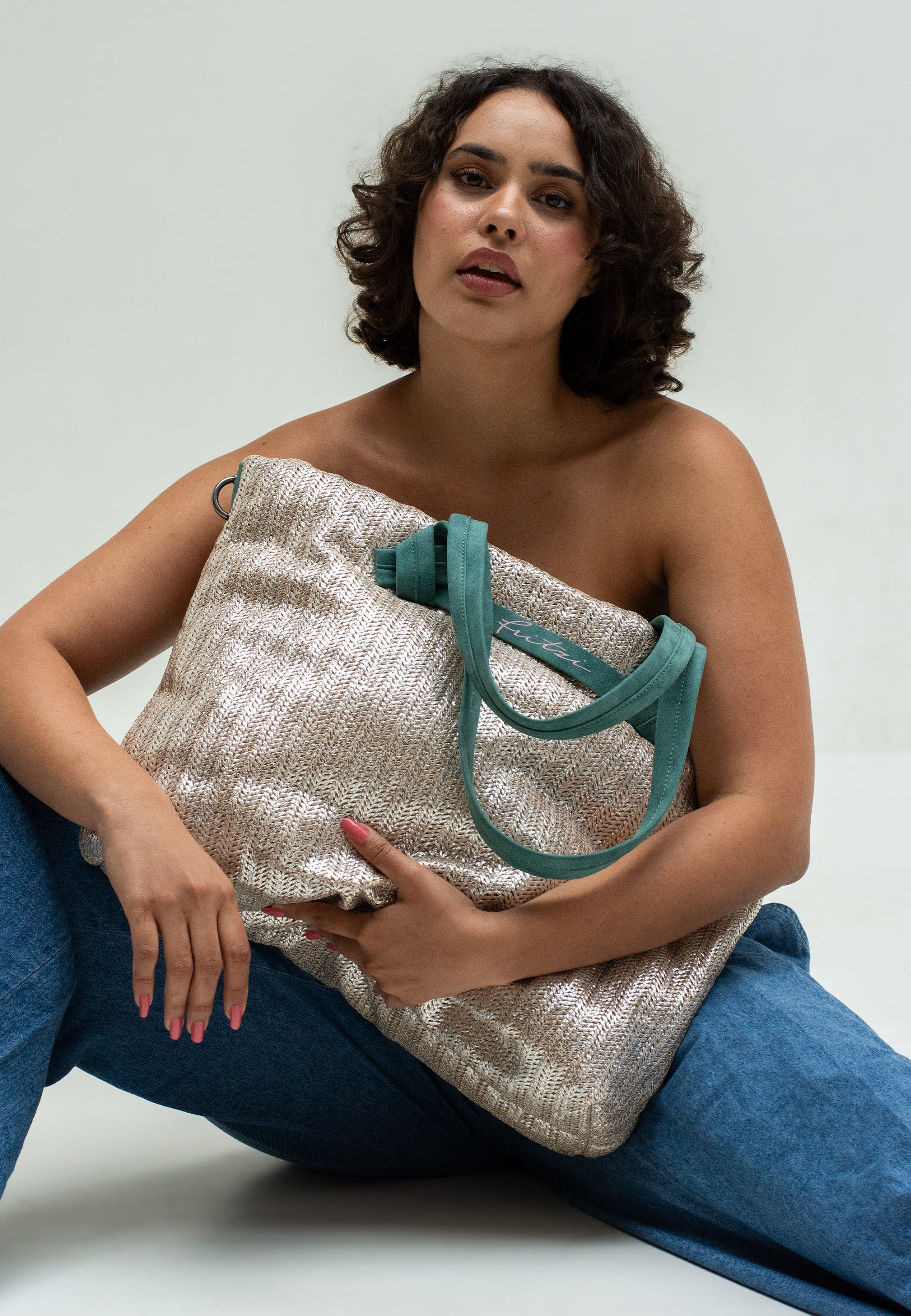 fritzi-aus-preu-en-cloud-shopper-big-painted-straw-silver-jade image 3