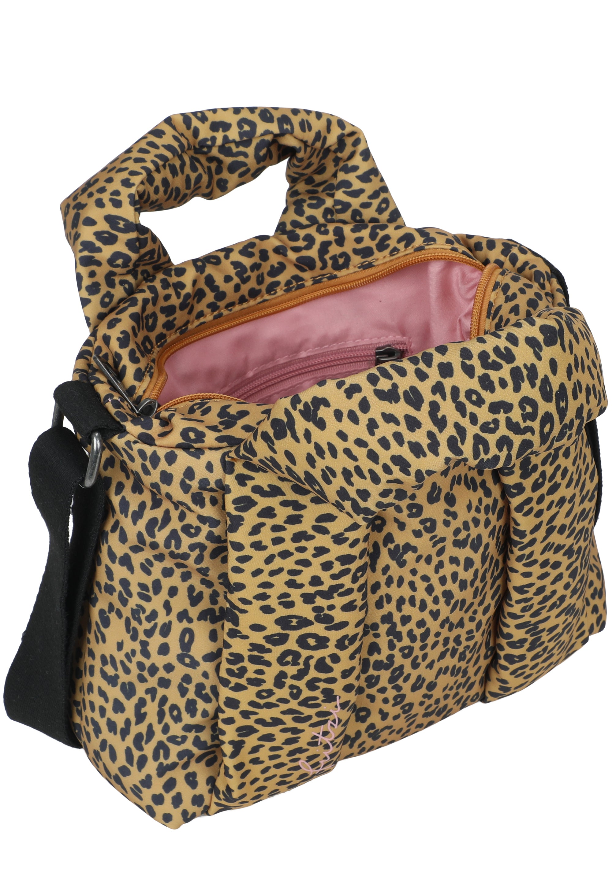 fritzi-aus-preu-en-tonnje-cross-umh-ngetasche-cheetah-mustard-black-nylon image 8