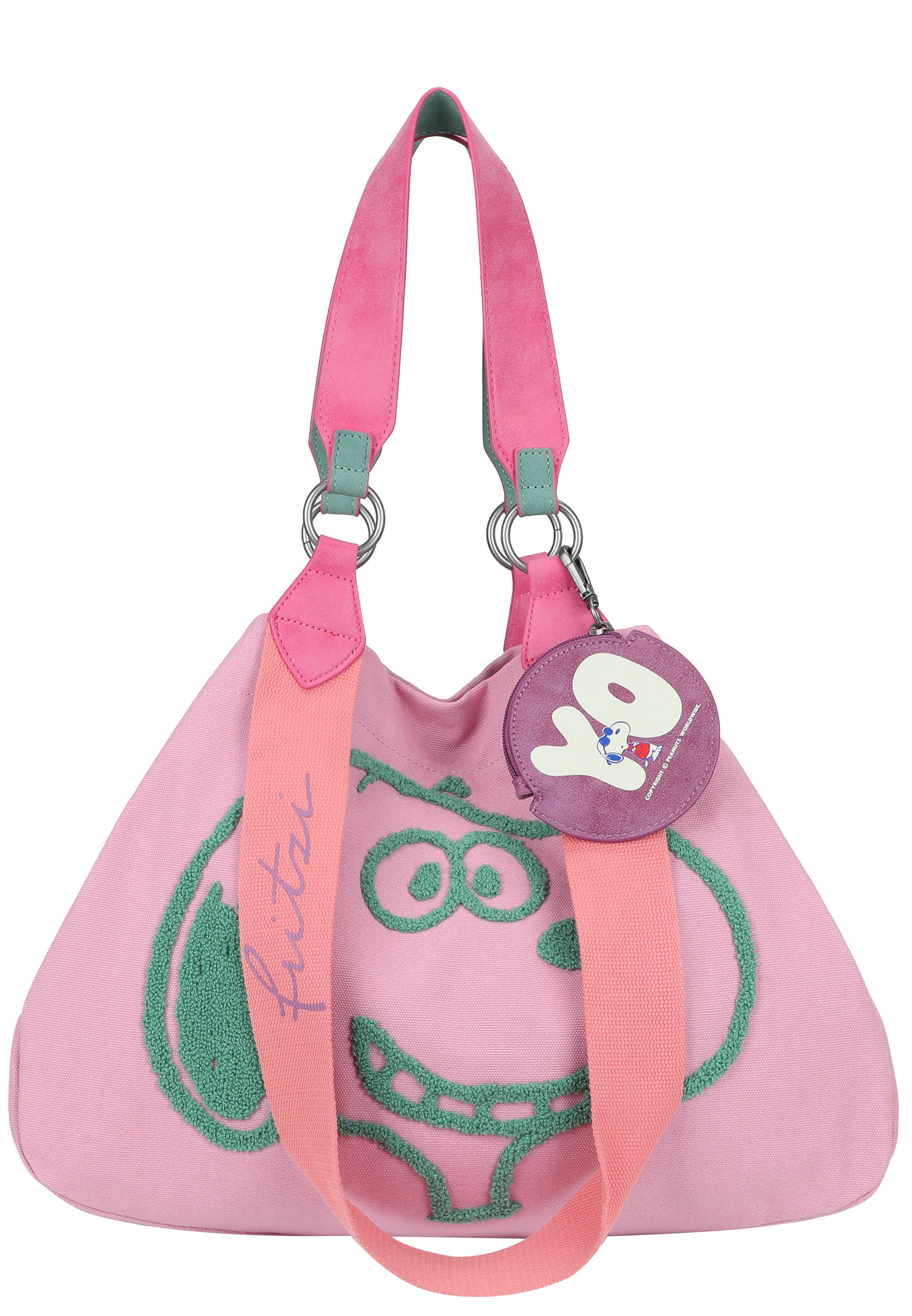 peanuts-x-fritzi-izzy-medium-smile-flocked-shopper-canvas image 2