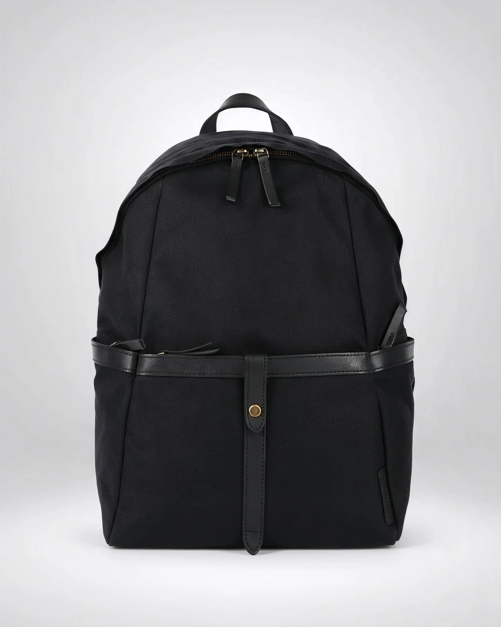 harbour-2nd-flo-rucksack-black-canvas-laptopfach-leder image 1